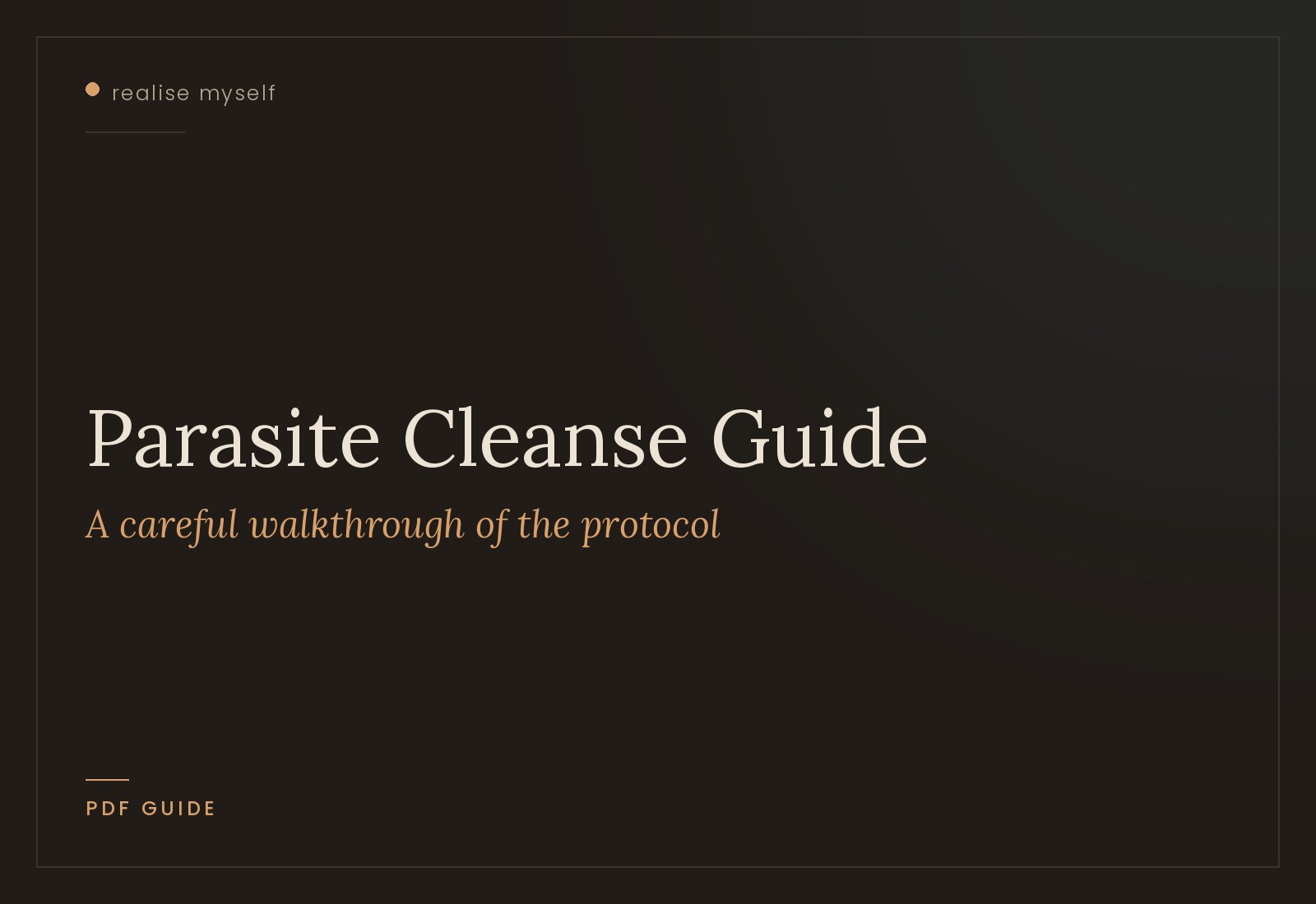 The cover of the Parasite Cleanse Guide