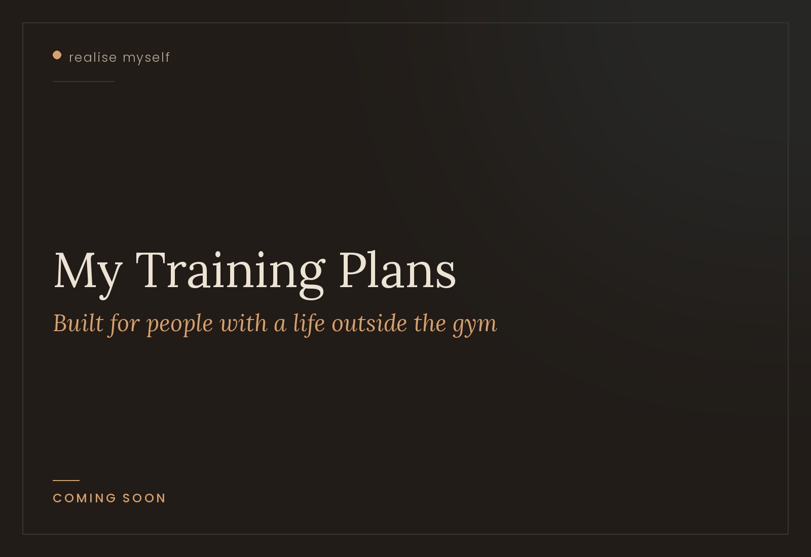 The cover of my training plans